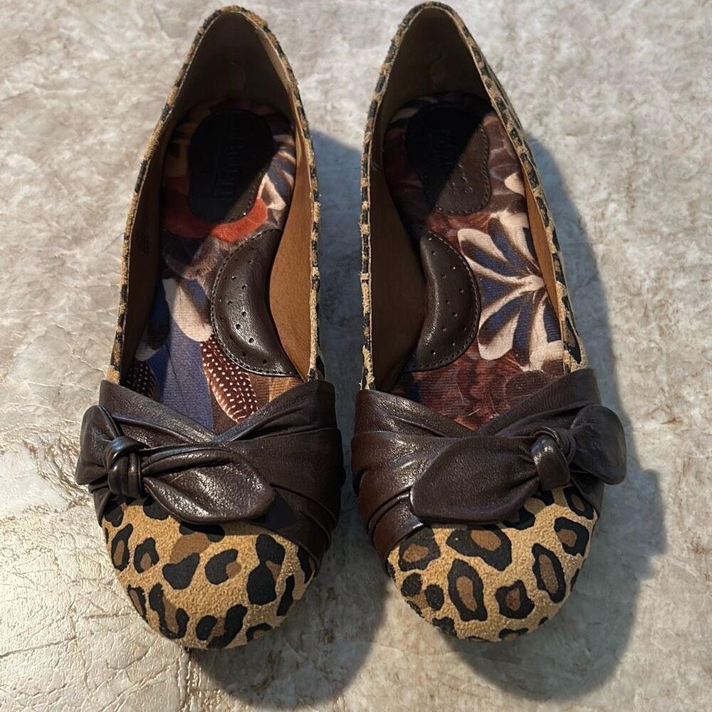 BORN Animal Print Ballet Flats